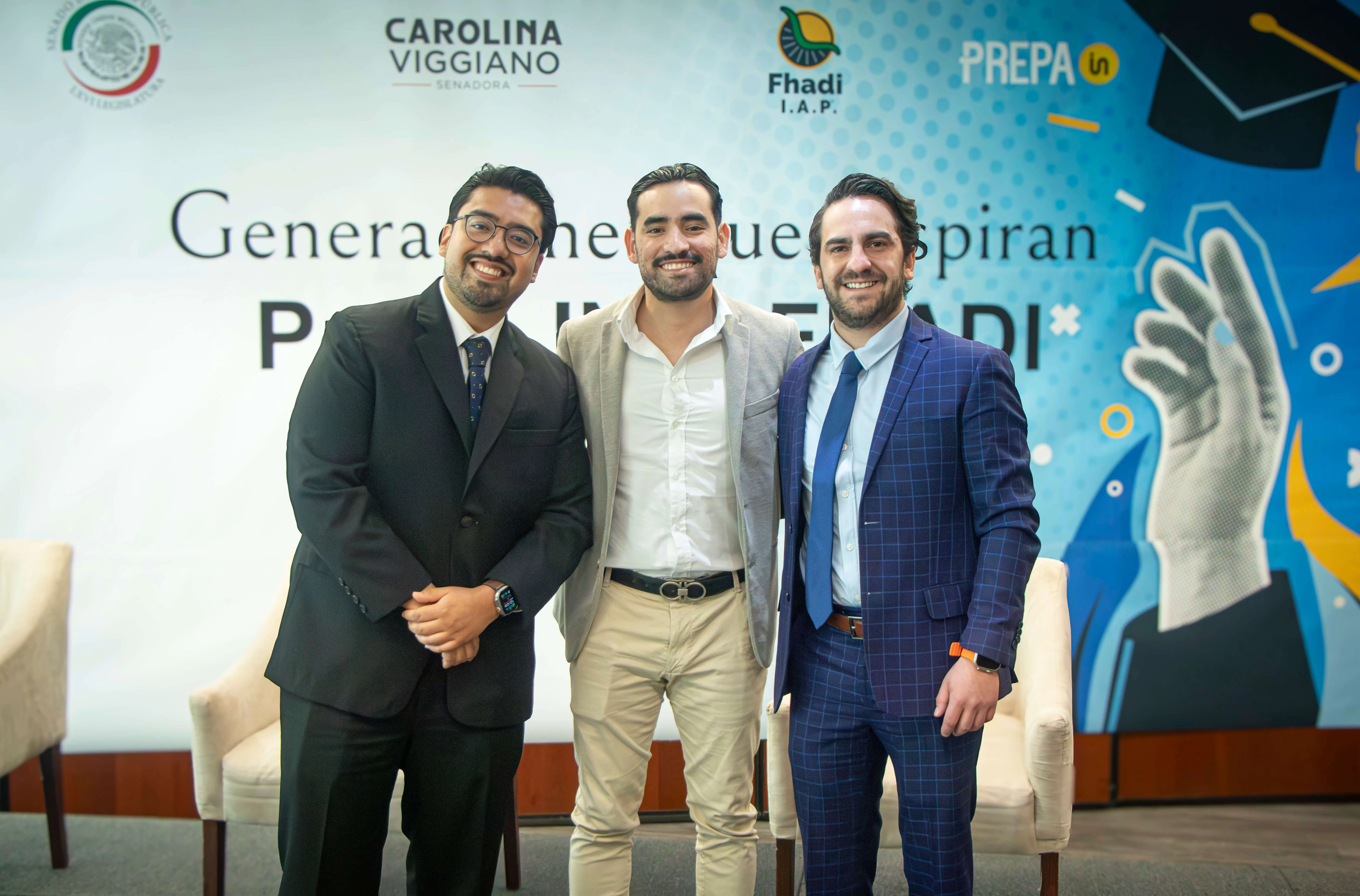 El equipo de Prepa IN y FHADI en el Senado de la República